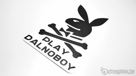 Наклейка на авто Play Dalnoboy пример 1 Наклейка на авто Play Dalnoboy пример 1
