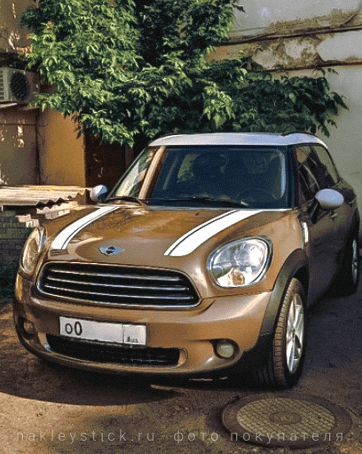 Спортивные полосы на Mini Cooper Paceman / Countryman пример 10 Спортивные полосы на Mini Cooper Paceman / Countryman пример 10