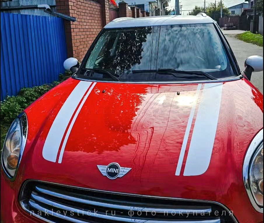 Спортивные полосы на Mini Cooper Paceman / Countryman пример 7 Спортивные полосы на Mini Cooper Paceman / Countryman пример 7